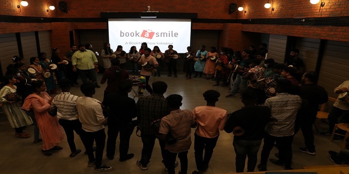 BookASmile hosts a special drum circle for youth from tribal communities