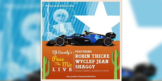DJ Cassidy's 'Pass The Mic Live' at US Grand Prix to feature Robin Thicke, Wyclef Jean and Shaggy